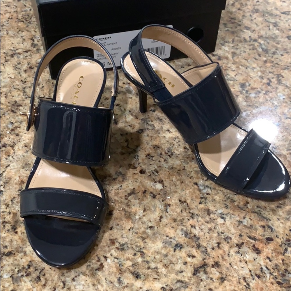 New Coach Marla patent leather sandals